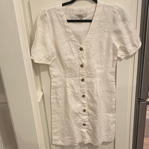 LOFT Dresses & Skirts - LOFT Cream and Black Dress